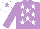 Silk - Mauve, white stars, mauve sleeves, white cap, mauve star