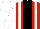 Silk -  red,  black stripe, white braces, white sleeves and cap