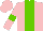 Silk - pink, light green stripe, light green armlets