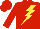 Silk - Red, yellow lightning bolt, red cap