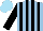 Silk - light blue, black stripes, black sleeves, sky blue cap