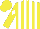 Silk - Yellow & white stripes, yellow & white diamond sleeves, yellow cap