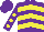 Silk - Purple, yellow chevrons, yellow dots on sleeves