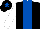 Silk - Black, royal blue panel, white sleeves, black cap, royal blue star