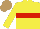 Silk - yellow, red hoop,  light brown cap