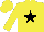 Silk - Yellow body, black star, yellow arms, black diaboloes, yellow cap