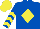 Silk - Royal blue, yellow diamond, yellow chevrons on sleeves, yellow cap