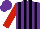 Silk - Purple, black stripes, red sleeves, purple cap