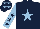 Silk - dark blue, light blue star, dark blue stars on light blue sleeves, light blue stars on dark blue cap