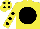 Silk - Yellow body, black disc, yellow arms, black spots, yellow cap, black spots