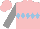 Silk - Pink, light blue diamond hoop, grey sleeves, pink cap