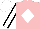 Silk - Pink, white diamond, white sleeves, black seams, white cap