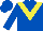 Silk - Royal blue, yellow chevron