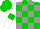 Silk - green and grey blocks, white sleeves, green hoop and cap