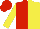 Silk - Red and yellow halves, yellow sleeves