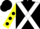 Silk - Black, White cross belts, Yellow sleeves, Black spots and spots on cap