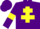 Silk - Purple, Yellow Cross of Lorraine and armlets