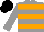 Silk - Grey body, orange hooped, grey arms, black cap