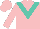 Silk - Pink, turquoise chevron, pink cap