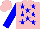 Silk - Pink, blue stars and sleeves