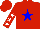 Silk - Red, blue star, white stars on sleeves, red cap