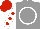 Silk - Grey, white circle, red dots on white sleeves, red cap