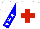 Silk - White, red cross, white stars on blue sleeves, white cap