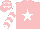 Silk - Pink, white star, white and pink chevrons on sleeves, pink cap, white stars