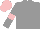 Silk - Grey, pink band, armlets and cap