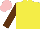Silk - Yellow, brown sleeves, pink cap