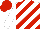 Silk - White, red diagonal stripes and cap