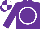 Silk - Purple, white circle, purple sleeves, purple and white quartered cap