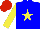 Silk - Blue body, yellow star, yellow arms, red cap