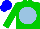 Silk - Green-light body, blue disc, green-light arms, blue cap