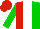 Silk - Red, white and green thirds, red, white and green vertical thirds, red and green 'b/b' on front, map of italy on back, red right sleeve, green left sleeve