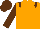 Silk - Orange body, brown epaulettes, brown arms, brown cap