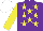 Silk - Purple, yellow stars and sleeves, white cap