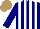 Silk - Navy, white stripes, light brown cap