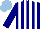 Silk - Navy, white stripes, light blue cap