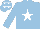 Silk - light blue, white star, white stars on cap