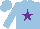 Silk - Light blue, purple star, light blue cap