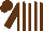 Silk - Brown, white stripes, white cuffs & collar