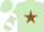 Silk - Light Green, Brown star, Light Green and White hooped sleeves