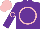 Silk - Purple, pink circle , purple sleeves, pink circle and cap