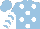 Silk - Light blue, white dots, white chevrons on sleeves