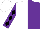 Silk - White and purple halved, purple sleeves, black diamonds