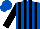 Silk - Royal blue, black stripes, black sleeves