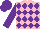 Silk - Pink & purple diamonds, purple sleeves & cap