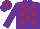 Silk - PURPLE, red stars, purple sleeves, red star on cap