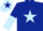 Silk - DARK BLUE, light blue star, halved sleeves, light blue cap, dark blue star